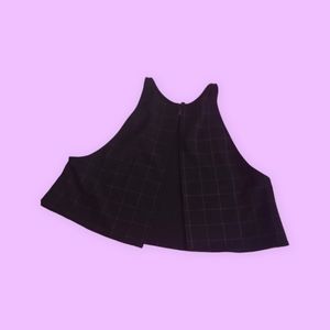 Black grid American apparel skirt crop set